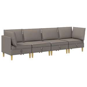 vidaXL Modulaarne diivanisari koos ladustamisega 4 tk Pruunikashall