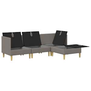Modulární pohovka se storage 4 pcs Taupe Textil - obrázek 4