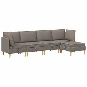vidaXL Modulaarne diivanisari koos ladustamisega 5 tk Pruunikashall