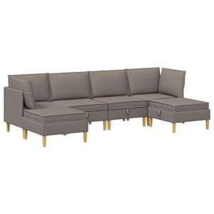 vidaXL Modulaarne diivanisari koos ladustamisega 6 tk Pruunikashall