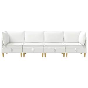 Modulární pohovka se storage 4 pcs Bílá Textil - obrázek 6