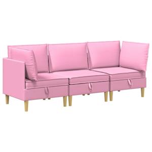 vidaXL Modulaarne diivanisari koos ladustamisega 3 tk Roosa kangas