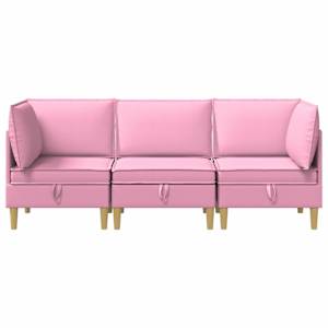 Modulární pohovka se storage 3 pcs Růžová Textil - obrázek 6