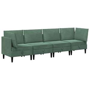 Sada nábytku do obývacího pokoje 4 pcs Mořská zelená Samet - obrázek 2