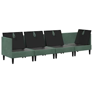 Sada nábytku do obývacího pokoje 4 pcs Mořská zelená Samet - obrázek 4