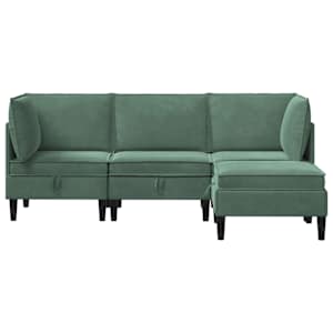 Sada nábytku do obývacího pokoje 4 pcs Mořská zelená Samet - obrázek 7