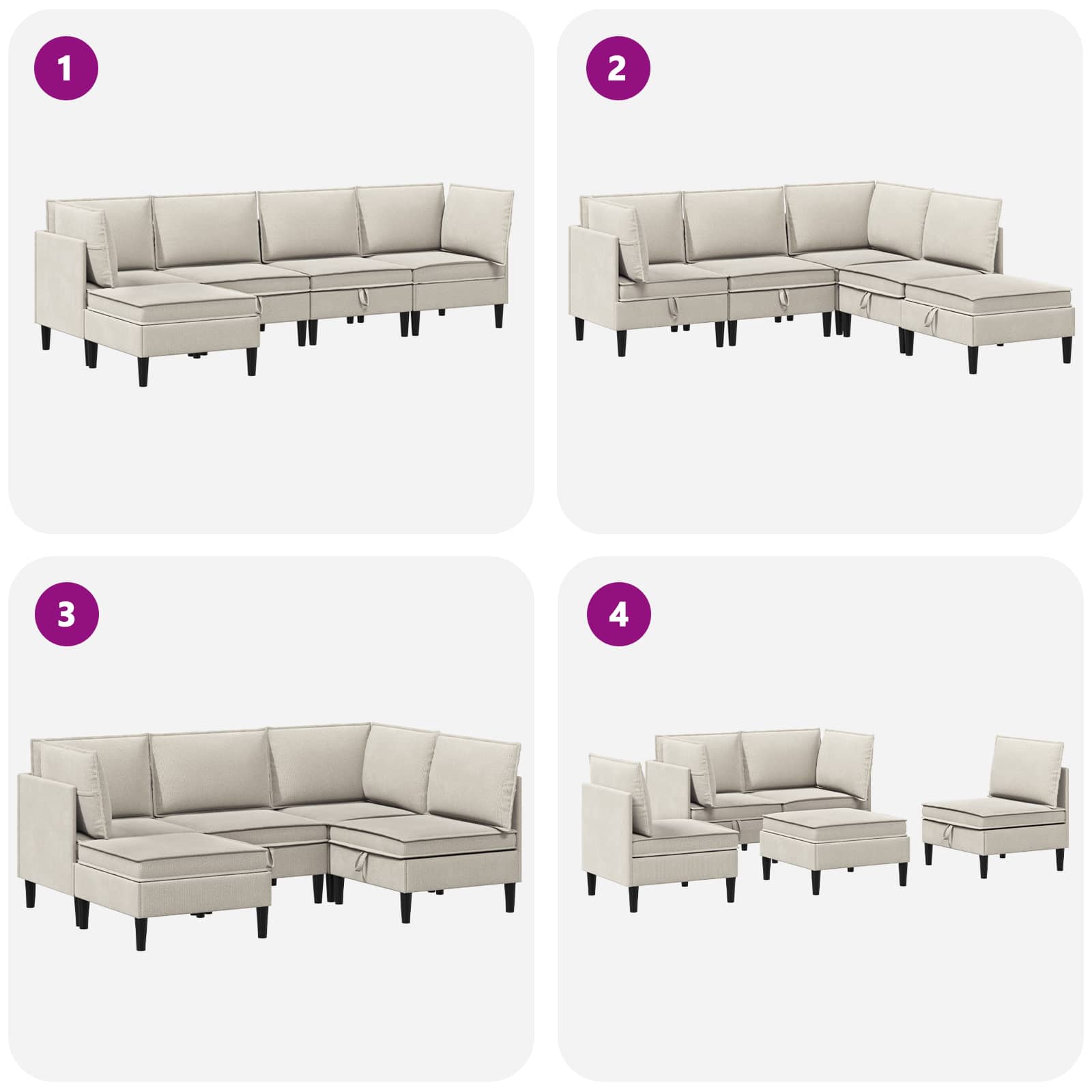 Komplet pohištva za dnevno sobo 5 pcs Ovsena Blago - slika 9