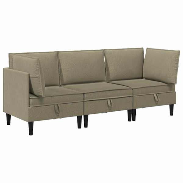 vidaXL Elutoa m&ouml;&ouml;bliseade 3 tk Khaki kangas