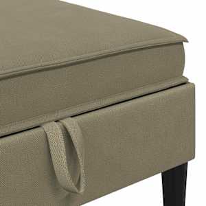Sada nábytku do obývacího pokoje 5 pcs Khaki Textil - obrázek 7