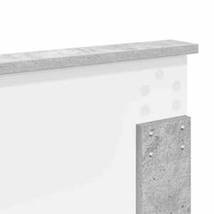 Rám postele s čelo Beton 200 x 200 cm Masivní borové dřevo - obrázek 11