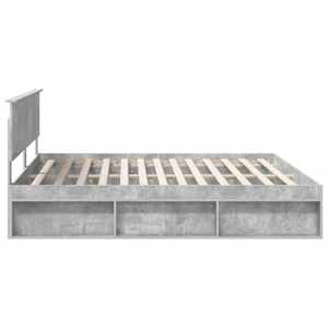 Rám postele s čelo Beton 200 x 200 cm Masivní borové dřevo - obrázek 8