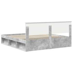 Rám postele s čelo Beton 180 x 200 cm Masivní borové dřevo - obrázek 9