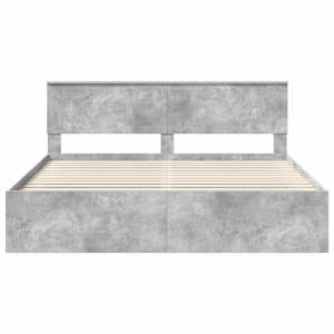 Rám postele s čelo Beton 180 x 200 cm Masivní borové dřevo - obrázek 7