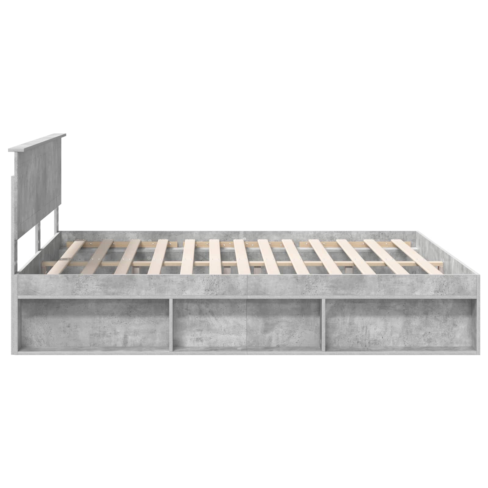 Bedframe met hoofdeinde Beton 180 x 200 cm Massief grenenhout image 8