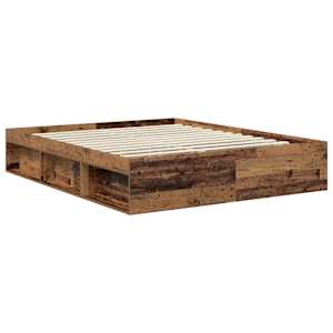 Rám postele Staré dřevo 160 x 200 cm Masivní borové dřevo - obrázek 5