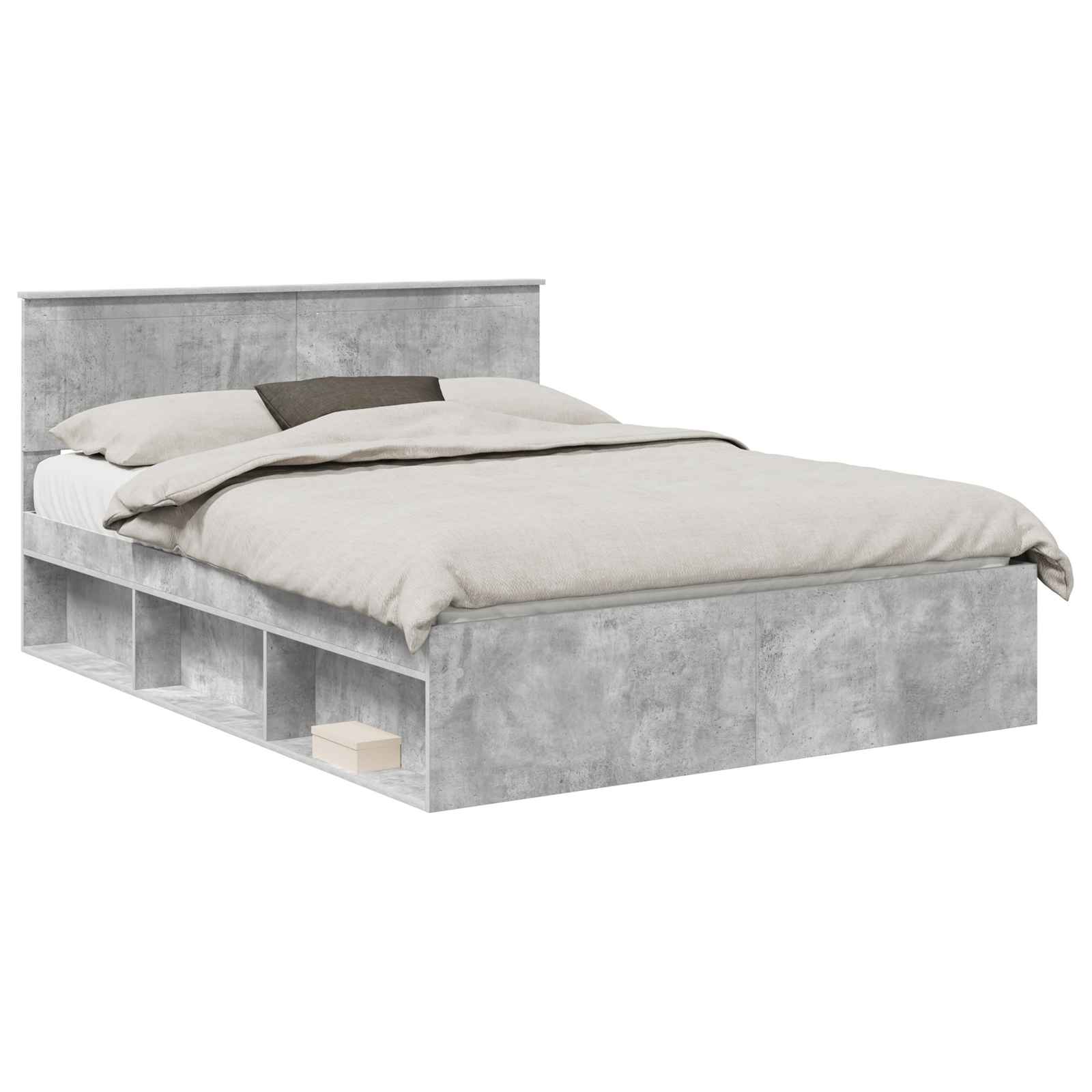 Bedframe Concerte Grijs 150 x 200 cm Massief grenenhout image 2