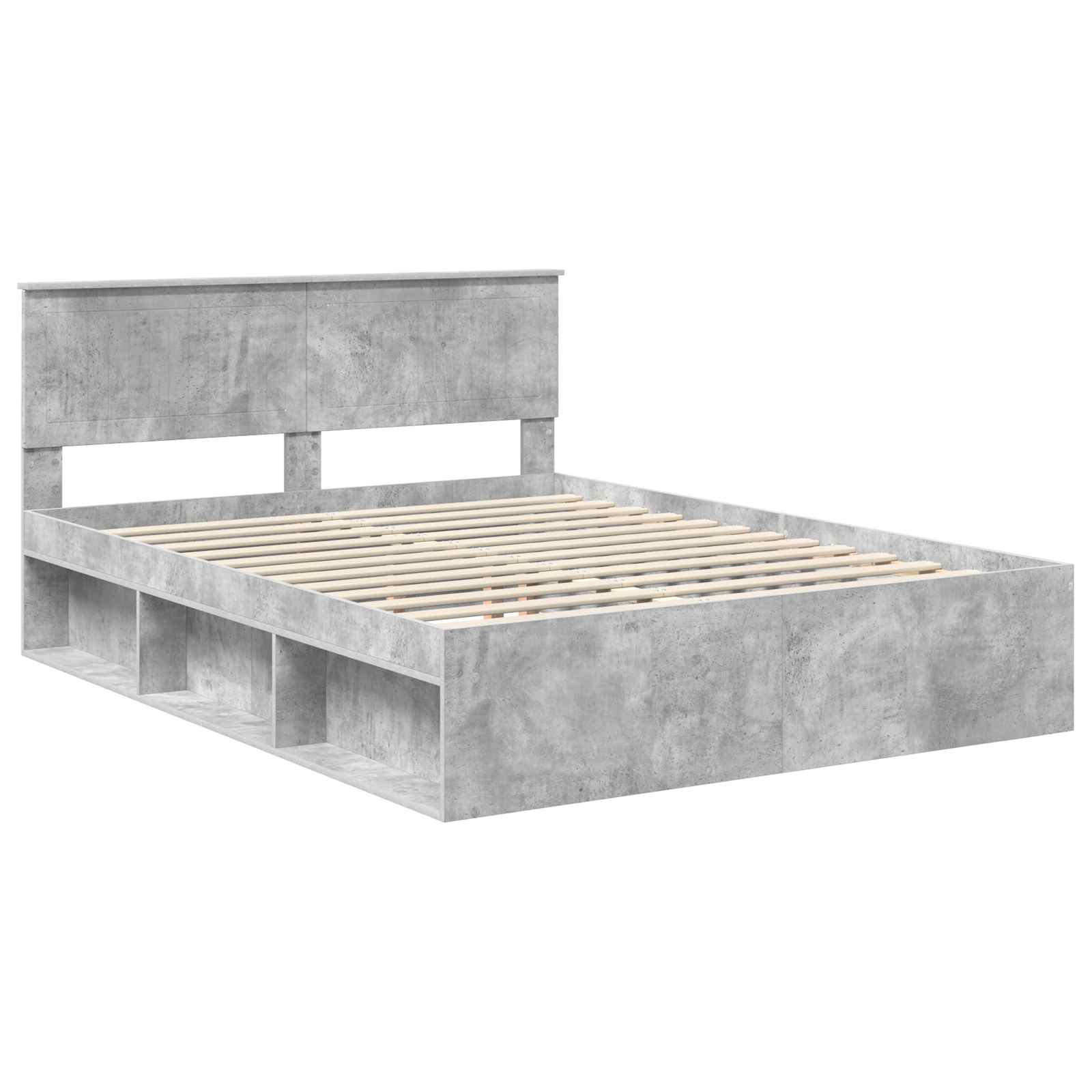 Bedframe Concerte Grijs 150 x 200 cm Massief grenenhout image 4