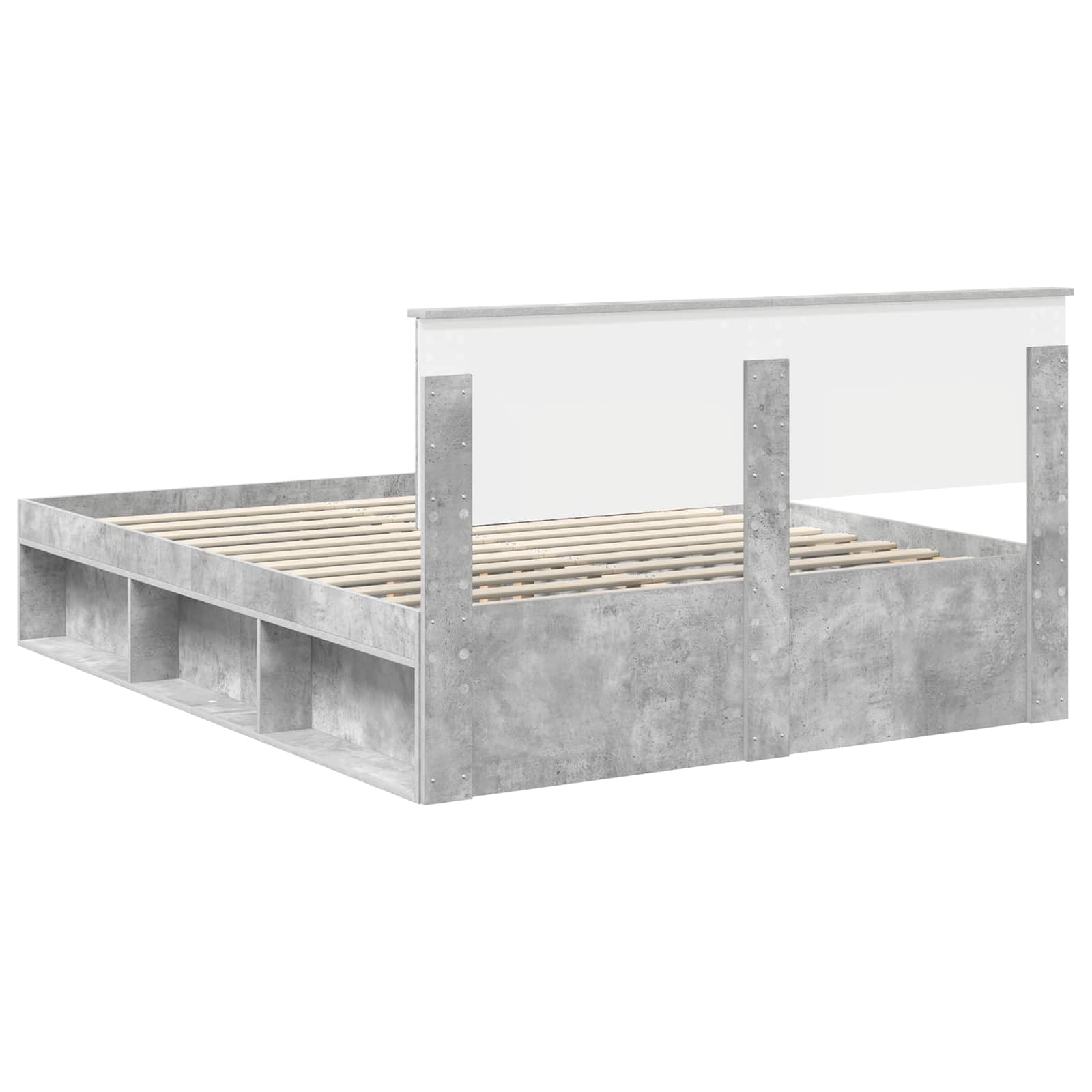 Bedframe Concerte Grijs 150 x 200 cm Massief grenenhout image 9