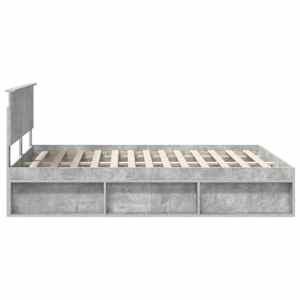 Rám postele Betonově šedá 150 x 200 cm Masivní borové dřevo - obrázek 8