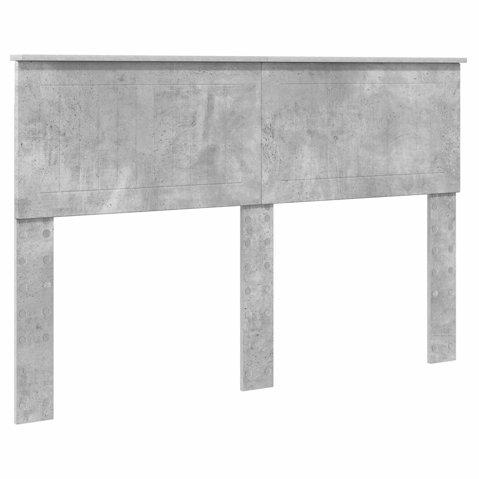 Bedframe met hoofdeinde Beton 140 x 200 cm Massief grenenhout image 6