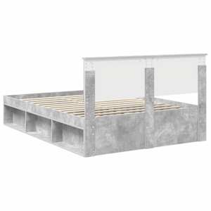 Rám postele s čelo Beton 140 x 200 cm Masivní borové dřevo - obrázek 9