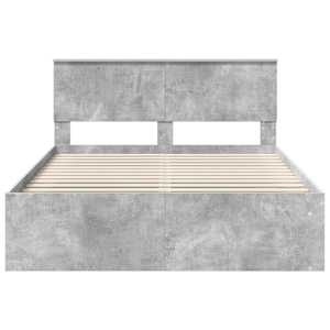 Rám postele s čelo Beton 140 x 190 cm Masivní borové dřevo - obrázek 7