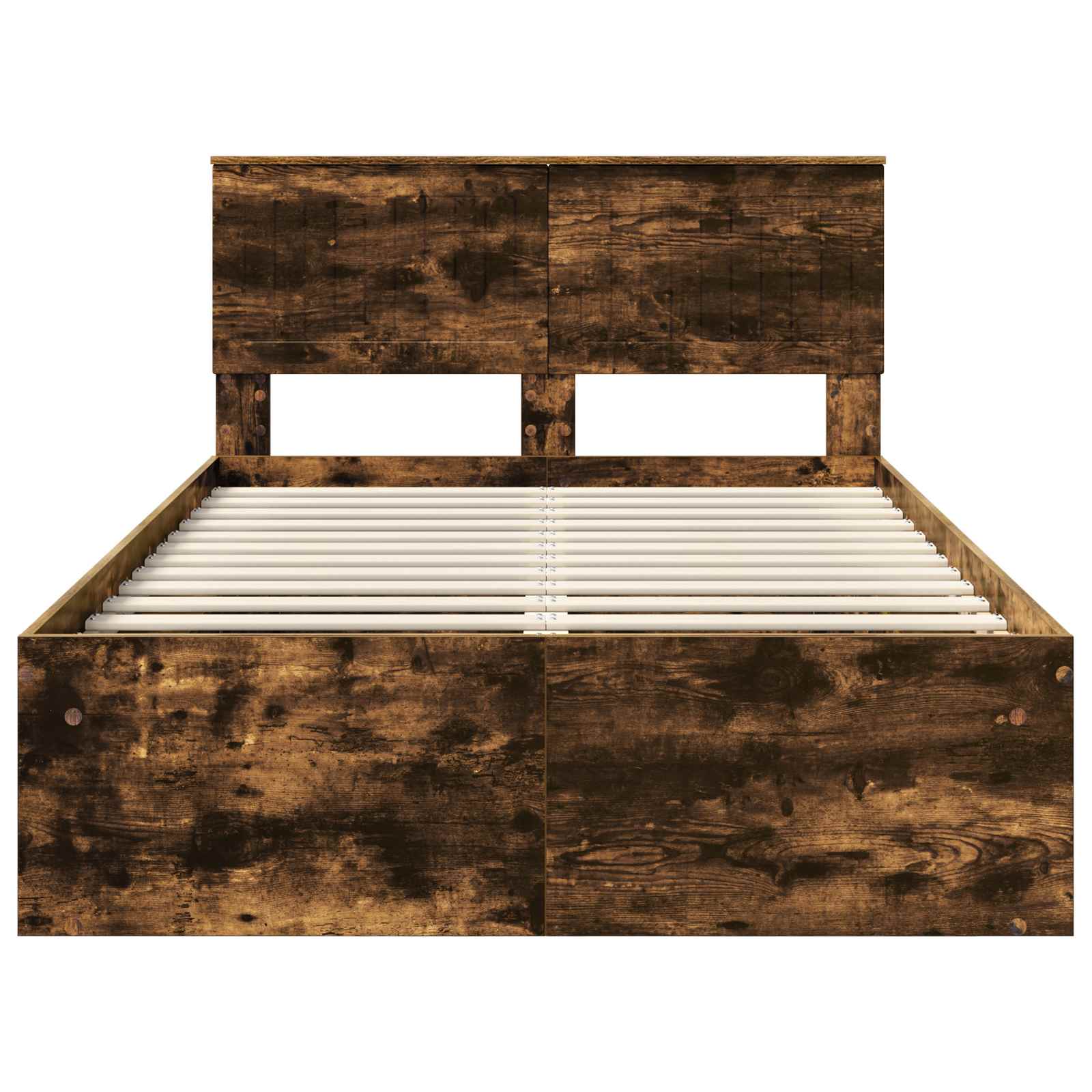 Sengestamme med hodegjerde Røkt eik 120 x 200 cm Massiv furu - Bilde 7