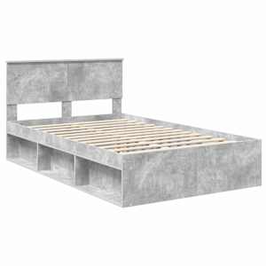 Rám postele s čelo Beton 120 x 190 cm Masivní borové dřevo - obrázek 4