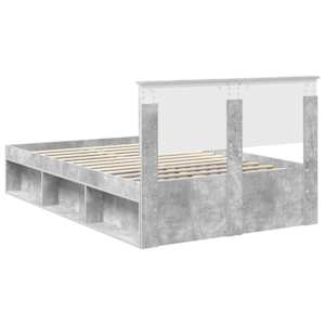 Rám postele s čelo Beton 120 x 190 cm Masivní borové dřevo - obrázek 9