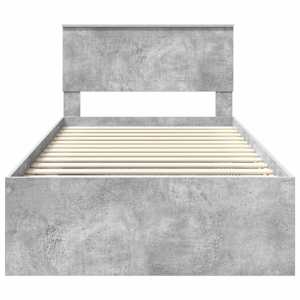 Rám postele Betonově šedá 100 x 200 cm Masivní borové dřevo - obrázek 7