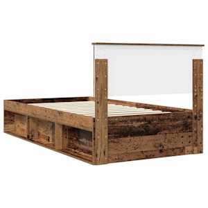 Rám postele Staré dřevo 100 x 200 cm Masivní borové dřevo - obrázek 9