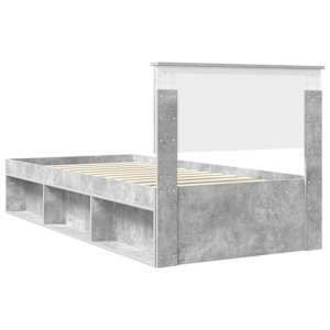 Rám postele Betonově šedá 90 x 190 cm Masivní borové dřevo - obrázek 9