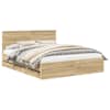vidaXL Voodi raam sahtliga peaga Sonoma tamm 160 x 200 cm Inseneripuit