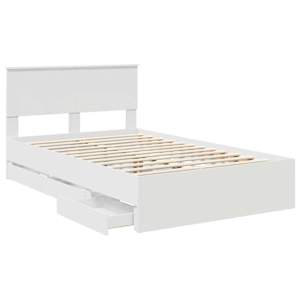 Rám postele se zásuvkou Bílá 120 x 190 cm Inženýrské dřevo - obrázek 5