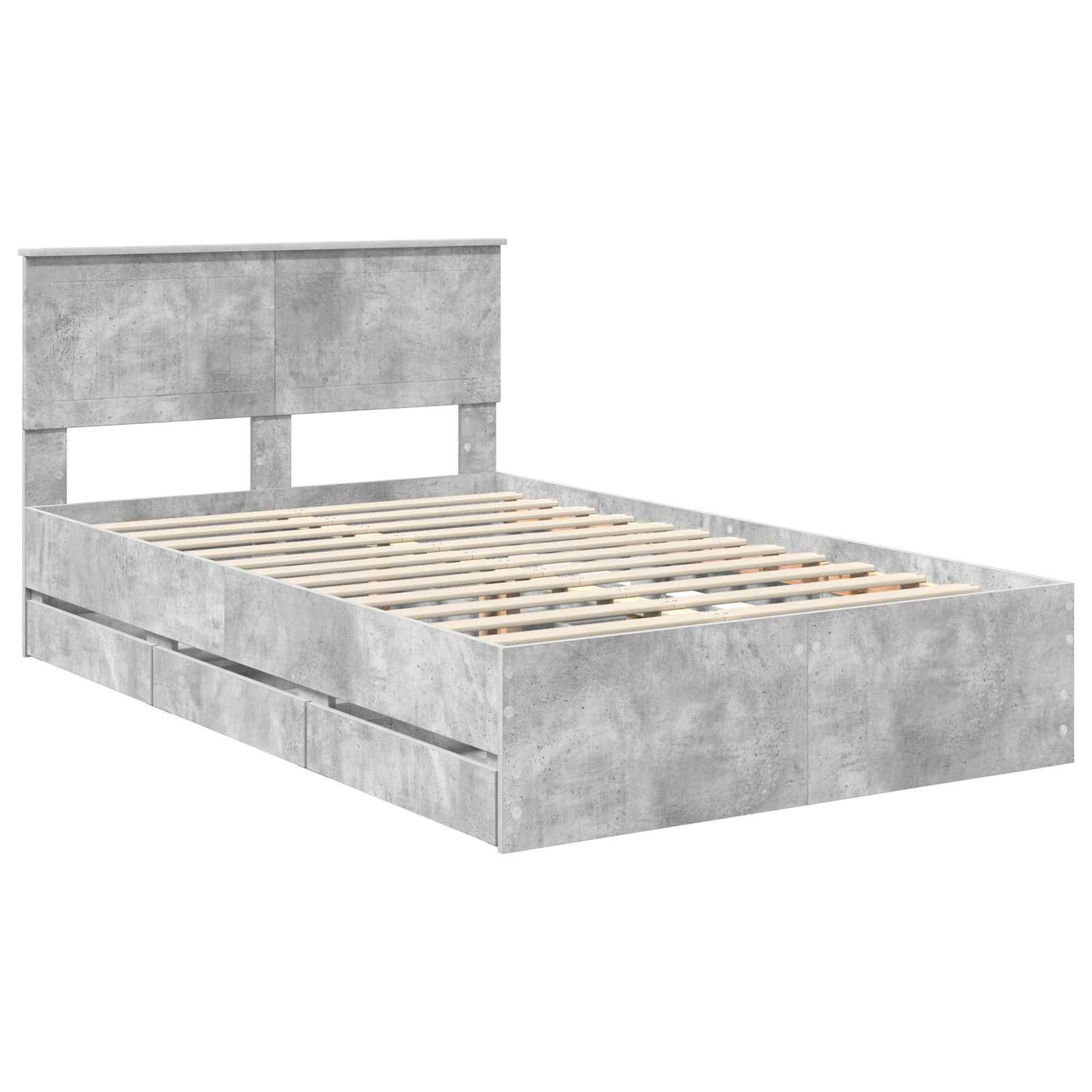 Voodi raam sahtliga peaga Betoonhall 120 x 190 cm Inseneripuit 119 Kõik vajalik sinu aeda ja koju! Voodi raam sahtliga peaga Betoonhall 120 x 190 cm Inseneripuit - Image 4