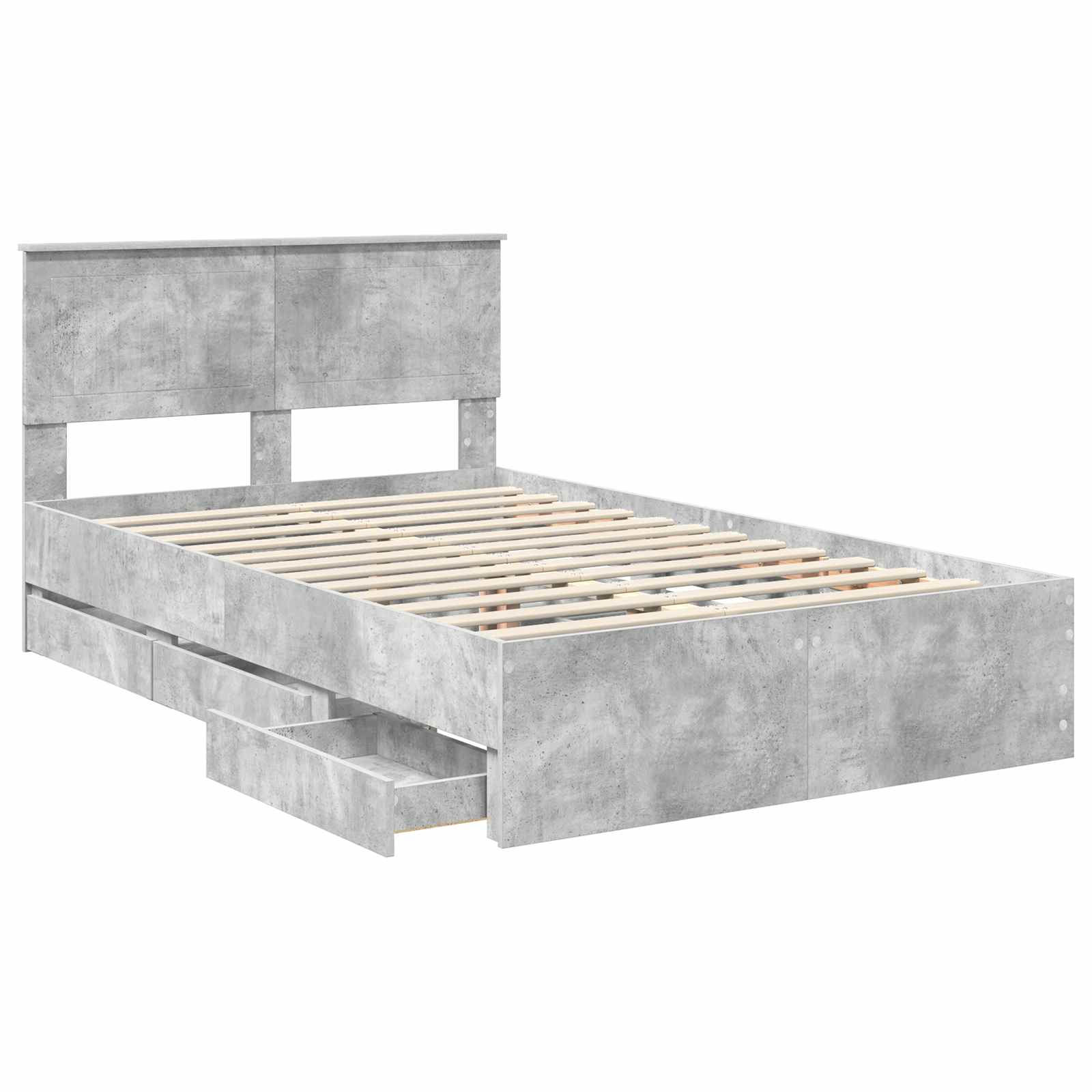 Voodi raam sahtliga peaga Betoonhall 120 x 190 cm Inseneripuit 120 Kõik vajalik sinu aeda ja koju! Voodi raam sahtliga peaga Betoonhall 120 x 190 cm Inseneripuit - Image 5