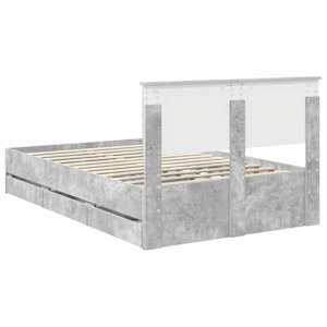 Rám postele s čelo Betonově šedá 120 x 200 cm Inženýrské dřevo - obrázek 10