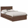 vidaXL Voodi raam sahtliga peaga Pruun tamme 120 x 190 cm Inseneripuit
