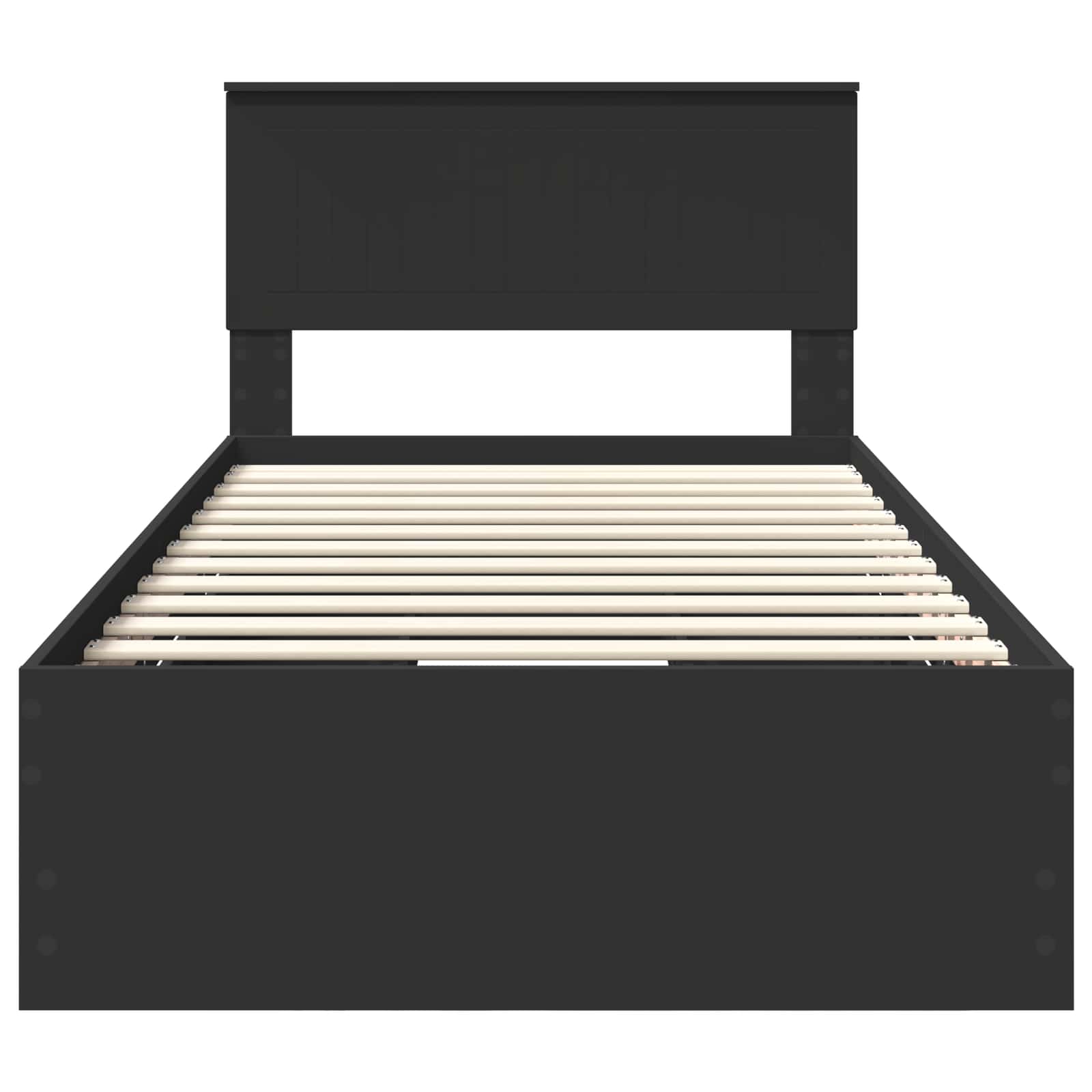 Voodi raam sahtliga peaga Must 100 x 200 cm Inseneripuit 73 Kõik vajalik sinu aeda ja koju! Voodi raam sahtliga peaga Must 100 x 200 cm Inseneripuit - Image 8