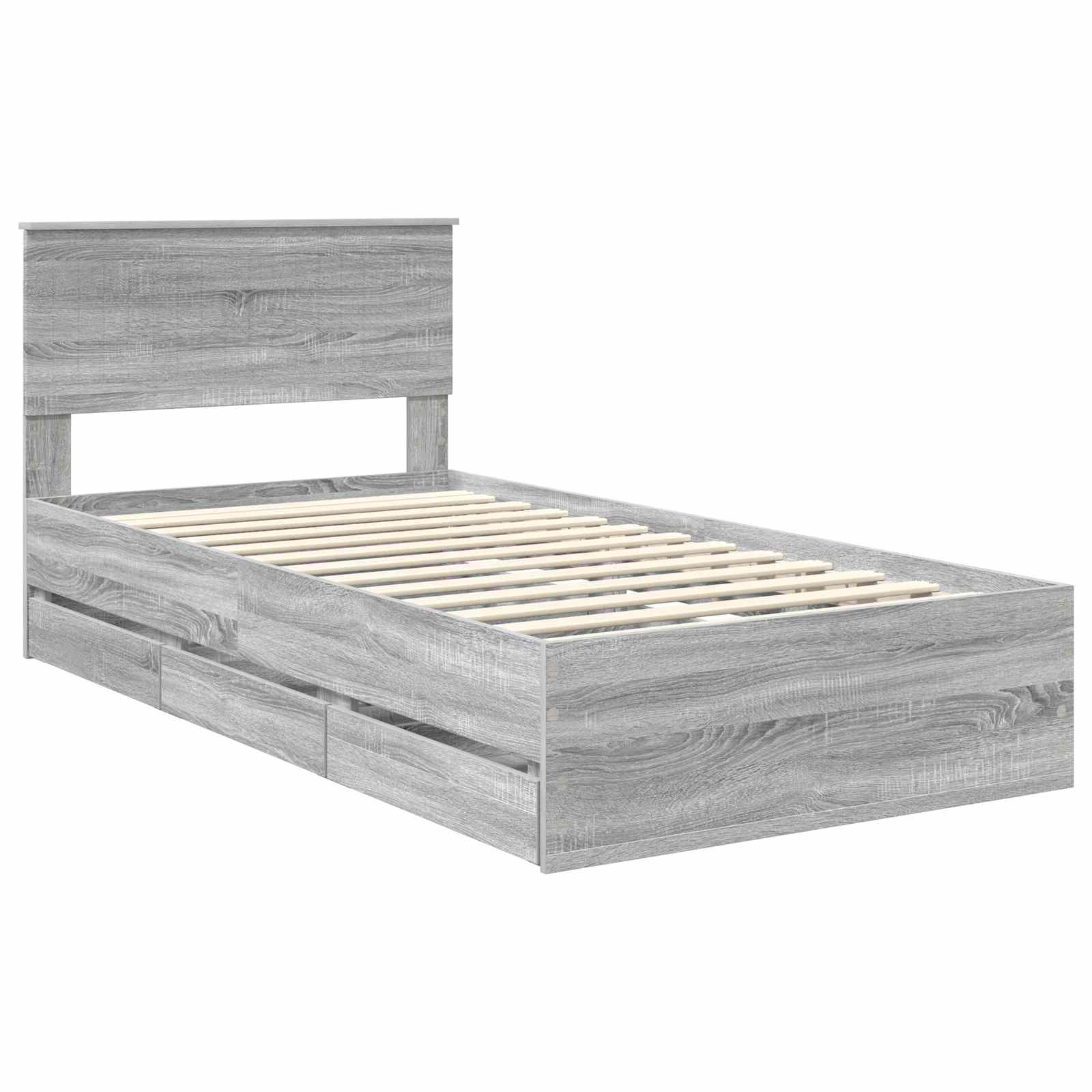 Voodi raam sahtliga peaga Hall Sonoma 100 x 200 cm Inseneripuit 96 Kõik vajalik sinu aeda ja koju! Voodi raam sahtliga peaga Hall Sonoma 100 x 200 cm Inseneripuit - Image 4