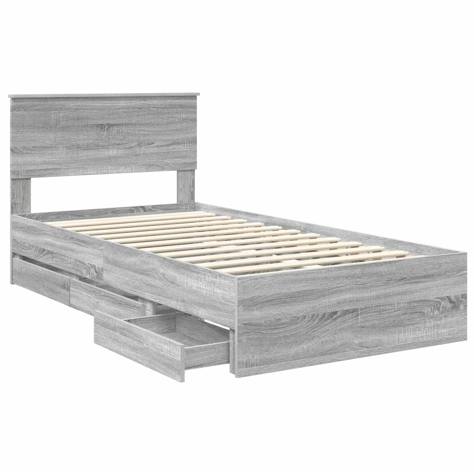 Voodi raam sahtliga peaga Hall Sonoma 100 x 200 cm Inseneripuit 97 Kõik vajalik sinu aeda ja koju! Voodi raam sahtliga peaga Hall Sonoma 100 x 200 cm Inseneripuit - Image 5