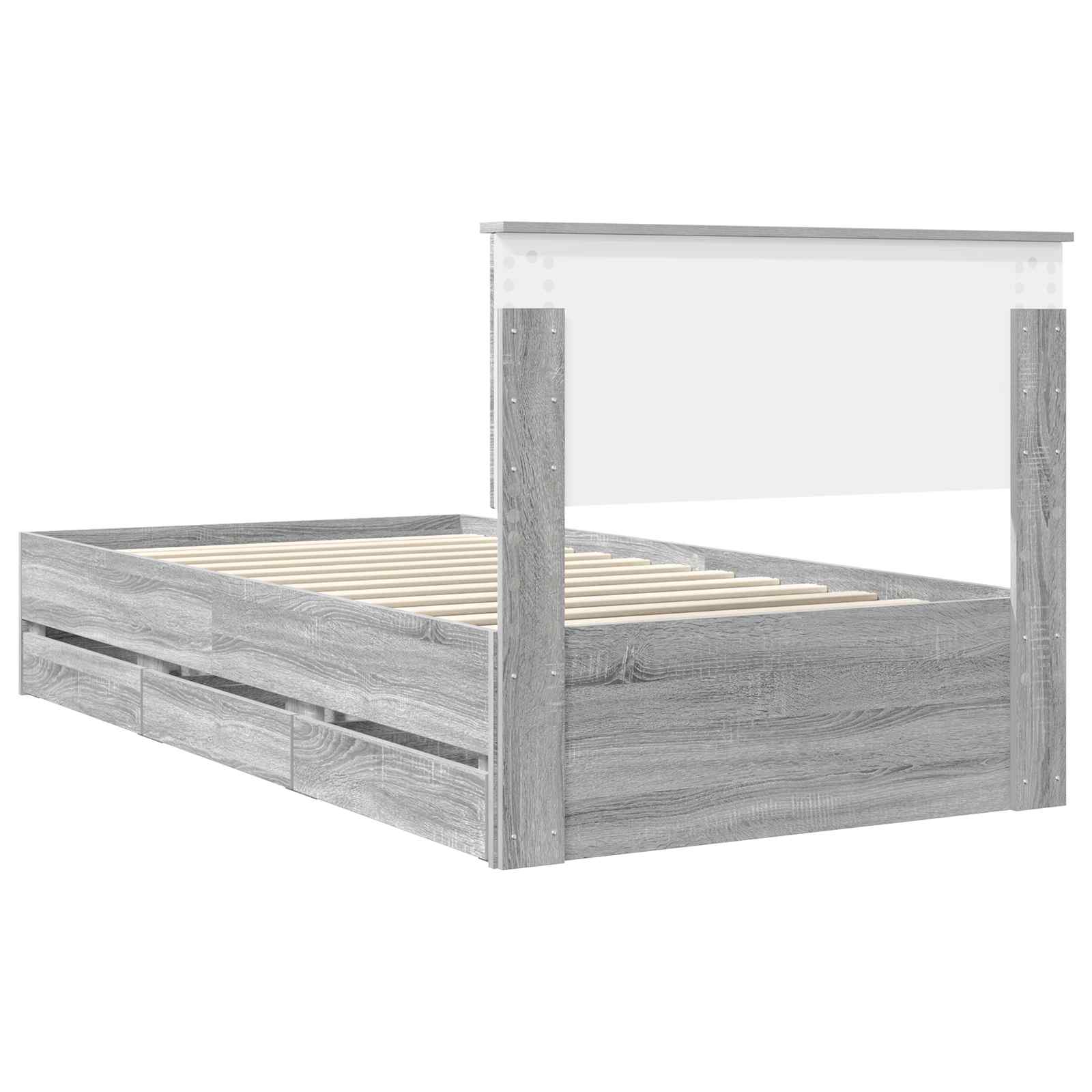 Voodi raam sahtliga peaga Hall Sonoma 100 x 200 cm Inseneripuit 102 Kõik vajalik sinu aeda ja koju! Voodi raam sahtliga peaga Hall Sonoma 100 x 200 cm Inseneripuit - Image 10