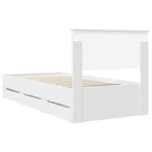 Rám postele se zásuvkou Bílá 90 x 190 cm Inženýrské dřevo - obrázek 10