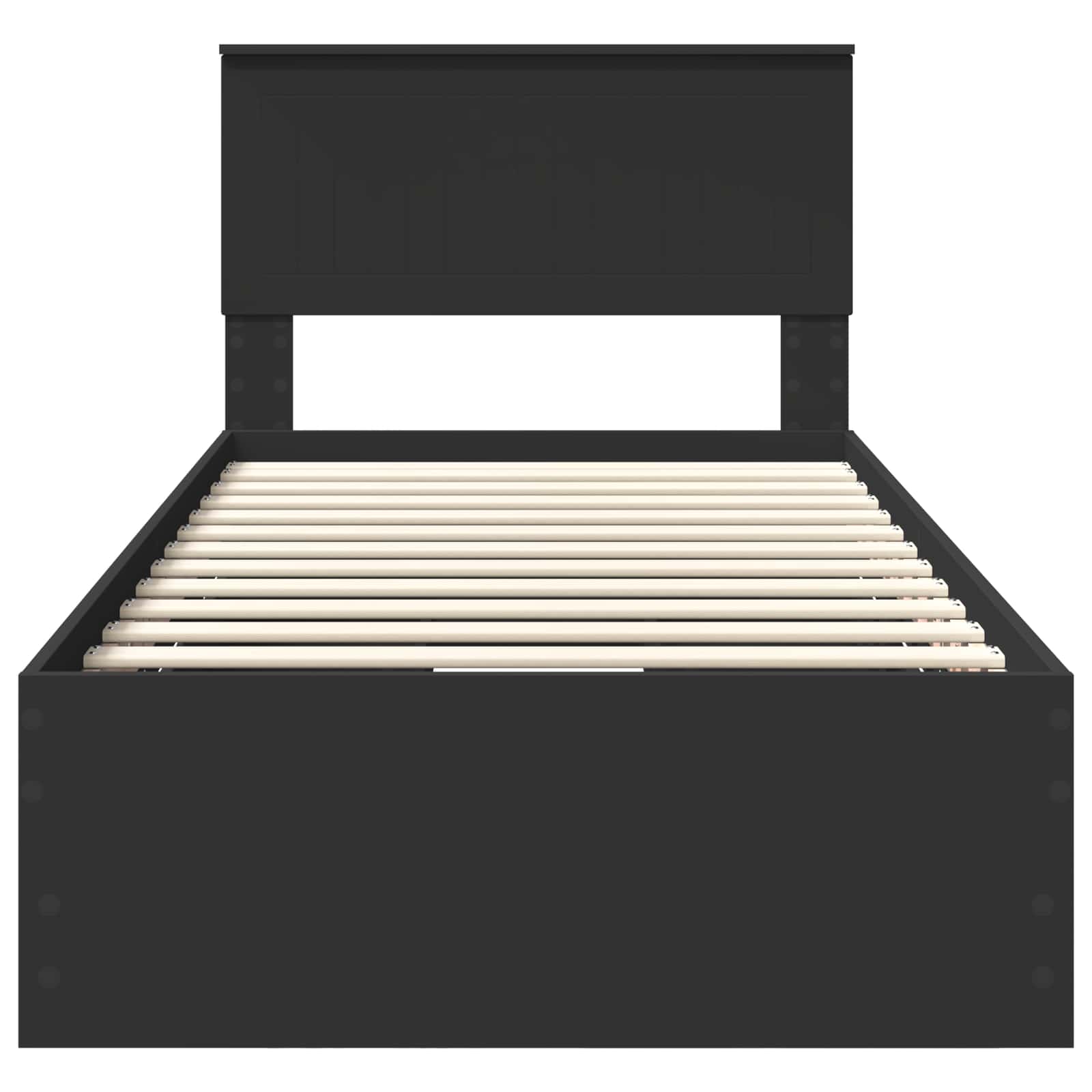 Voodi raam sahtliga peaga Must 90 x 190 cm Inseneripuit 77 Kõik vajalik sinu aeda ja koju! Voodi raam sahtliga peaga Must 90 x 190 cm Inseneripuit - Image 8