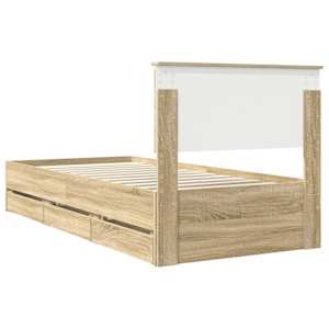 Rám postele se zásuvkou Sonoma dub 90 x 190 cm Inženýrské dřevo - obrázek 10