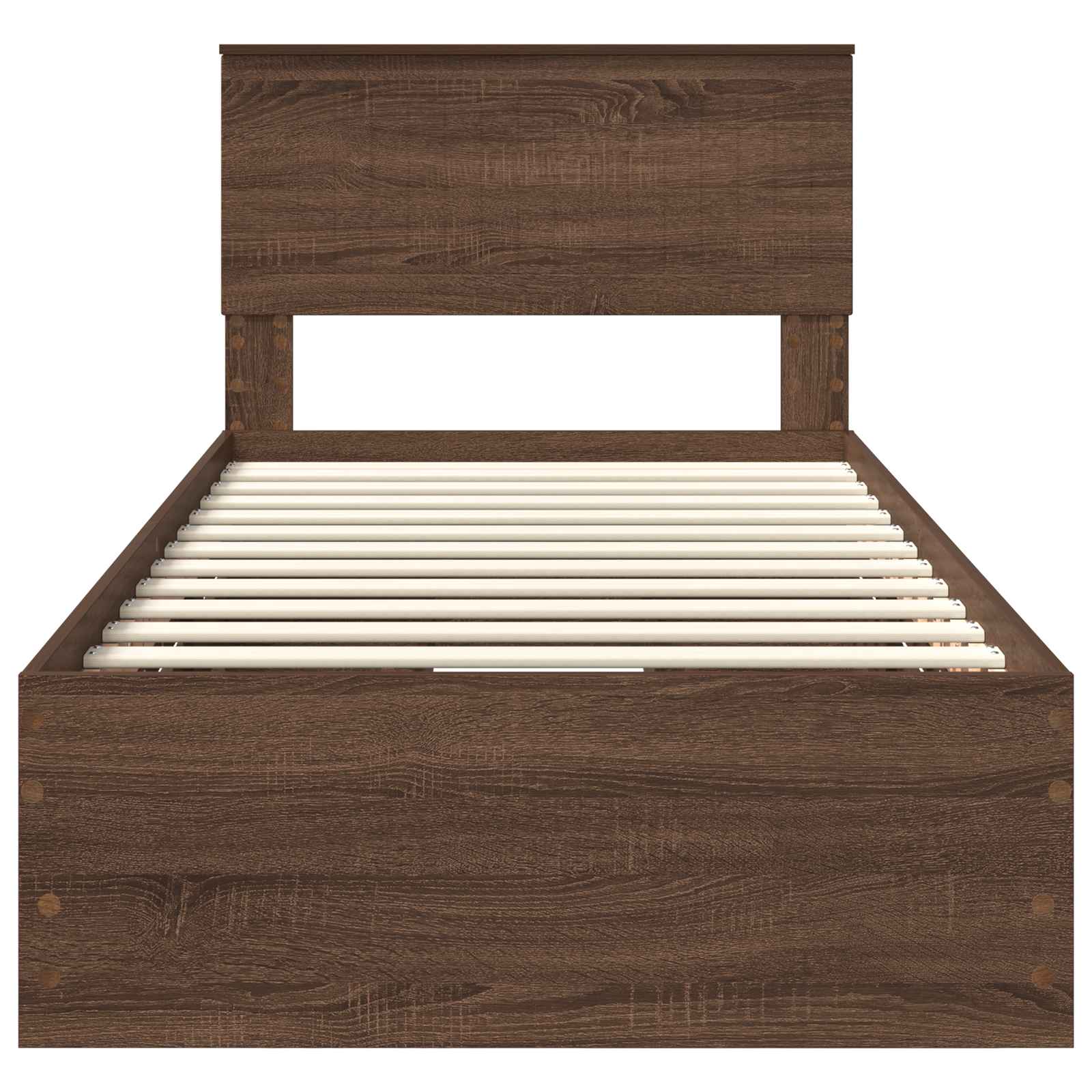 Voodi raam sahtliga peaga Pruun tamme 90 x 190 cm Inseneripuit 54 Kõik vajalik sinu aeda ja koju! Voodi raam sahtliga peaga Pruun tamme 90 x 190 cm Inseneripuit - Image 8