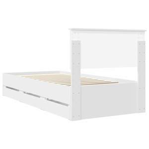 Rám postele se zásuvkou Bílá 90 x 200 cm Inženýrské dřevo - obrázek 10