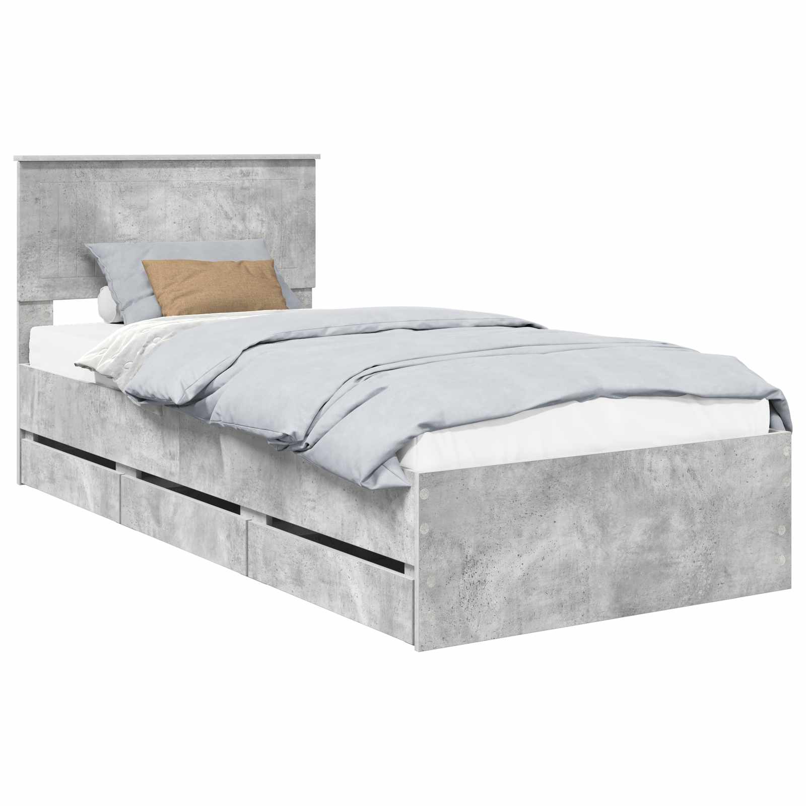 Voodi raam sahtliga peaga Betoonhall 90 x 200 cm Inseneripuit 94 Kõik vajalik sinu aeda ja koju! Voodi raam sahtliga peaga Betoonhall 90 x 200 cm Inseneripuit - Image 2