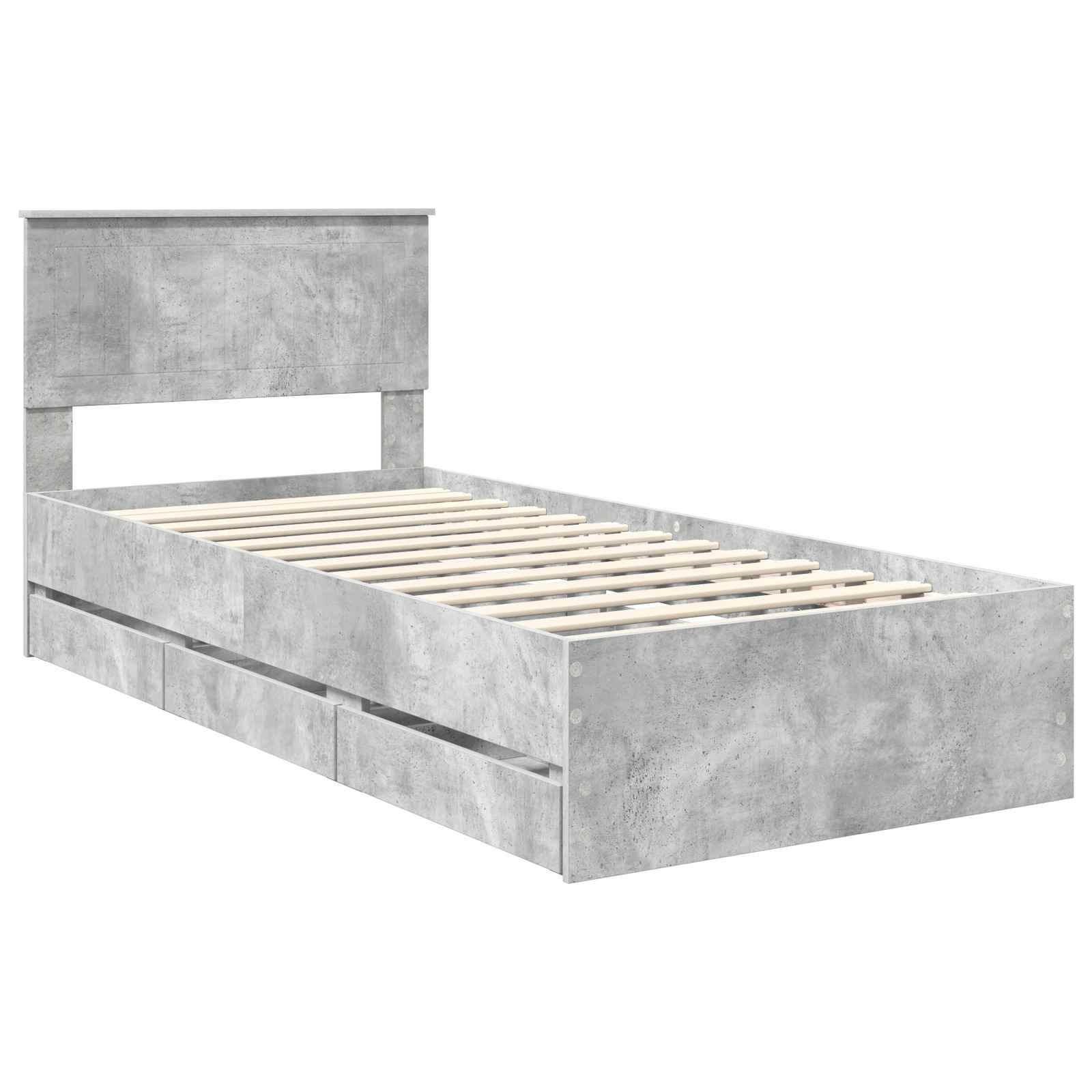 Voodi raam sahtliga peaga Betoonhall 90 x 200 cm Inseneripuit 96 Kõik vajalik sinu aeda ja koju! Voodi raam sahtliga peaga Betoonhall 90 x 200 cm Inseneripuit - Image 4