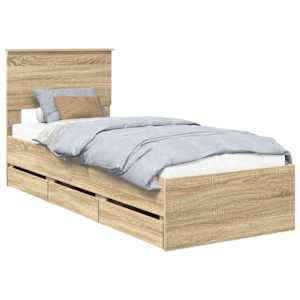 Rám postele se zásuvkou Sonoma dub 75 x 190 cm Inženýrské dřevo - obrázek 2